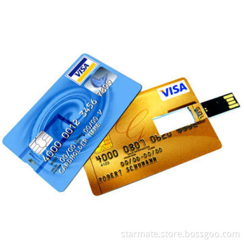Business/Credit Card USB Flash Drives, Support Hot Plug-and-play, No Driver Needed, OEM Logos